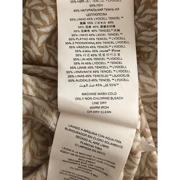 Michael Kors Men's Small Classic Fit Button Up Shirt Khaki NEW - Picture 8 of 8